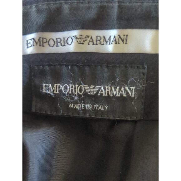 Emporio Armani‎ Women's Solid Mid Rise Straight Leg Dress Pants Navy Size Large - Picture 9 of 9